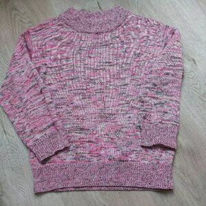 *Cotton On Pink Heather Mock Neck Sweater Size 9/10 Classic Barbie Boho